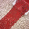 8 CM Breite Europa Belt elastische Stickerei Spitzenbesatz, Vorhang Tischdecke Slipcover Braut Selbermachen-Kleidung/Zubehör (4,5 Meter in einem Paket) (rot)
