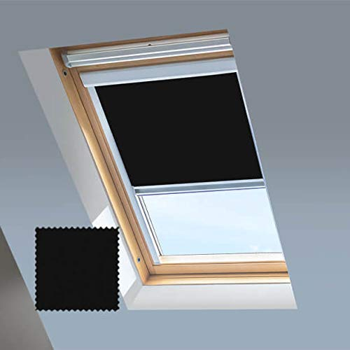 Classic Roof Blinds for Velux Roof Windows, Blackout Blind, Window Code MK08 Black