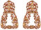 EVER FAITH Geometrische Statement-Ohrringe, große quadratische Dreieck-Baumel-Kristall-Tropfen böhmischen erhöhtes Design Ohrringe Champagne Color