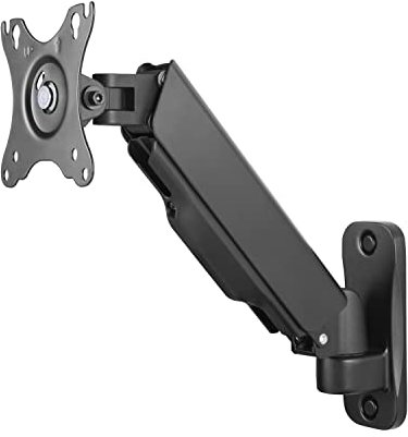 Ewent Supporto da parete per monitor PC e TV da muro per schermi da 17-32, VESA 75 x 75 mm e 100 x 100 mm, inclinazione ergonomica girevole e ruotabile, capacità di peso 2-9 kg