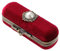 PATKAW Lippenstift Hülle Retro Silk Stoff Lippenstift Cliphalter Kosmetikkoffer mit Mirror Make- Up Travel Organizer Bag Schmuck Lagerbehälter für Frauen Damen Geschenke Rot