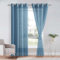 DWCN Tende per Interni in Voile con Fermatenda per Camera da Letto Trasparenti Tende Moderne con Anelli per Soggiorno 2 Pezzi, 140x240 CM, Blu Scuro