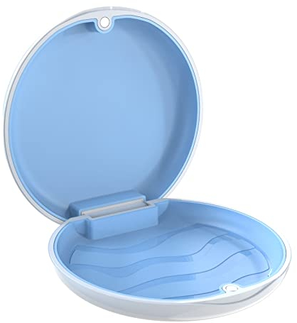 BVN Caja Férula Dental, Aparato y Dentaduras Postizas, Ortodoncia, Funda, Retenedor, Retención, Almacenamiento para Alineadores Dentales - Blanco