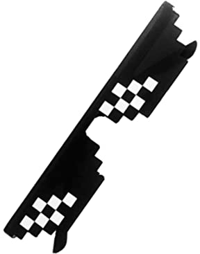 Liummrcy Lustige Sonnenbrillen Mosaikgläser Sonnenbrillen Pixelierte Mosaikgläser Partygläser MLG Shades Schwarze Sonnenbrille, Mosaikgläser, Partygläser, MLG -Schatten Brillen, Unisex -Sonnenbrille