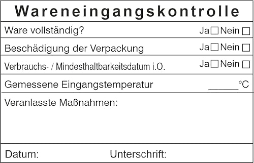 Holzstempel WARENEINGANGSKONTROLLE Firmenstempel – Custom- (84x54 mm) in verschiedenen Ausführungen, Büro, Buchungsstempel, Kontierungsstempel
