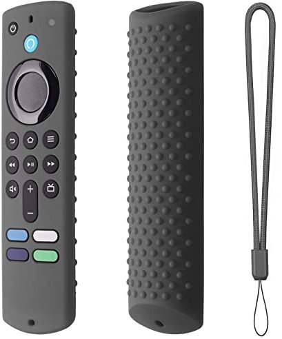 Fernbedienungsabdeckung Kompatibel mit Fire TV Stick,Silikonhülle mit Lanyard und rutschfeste Silikon-Schutzhülle,universelle Silikonhülle mit Umhängeband