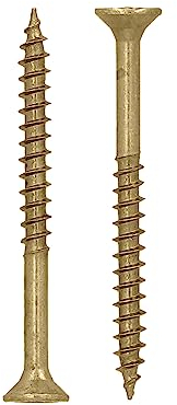 HELPMATE - Vis universelles tête fraisée 3,5x40 passivées jaune - 600 vis à bois avec entraînement en T et filetage partiel - Boulons pour panneaux de particules pour l'intérieur & l'extérieur protégé