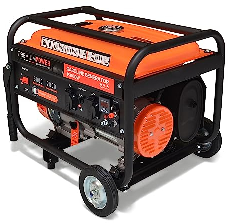 Generatore di corrente benzina Premium Power P3000W - monofase - 2,8 kW - AVR