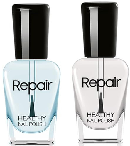 Top Coat & Base Coat Set - Clear Quick Dry Nail Varnish - High Shiny Glossy Top & Base Coat Nail Polish - Hard & Chip Resistant Finish - Protects Against Fading or Discolouration - No Need Cure