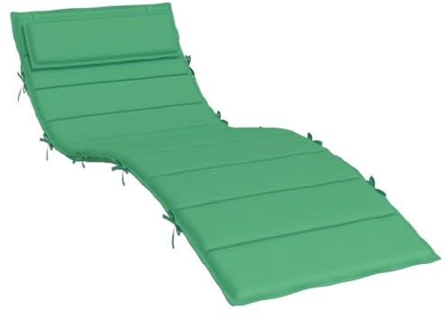 vidaXL Sonnenliegen Auflage, Liegenauflage Outdoor, Polster Auflage für Gartenliege Liegestuhl, Polsterauflage, Grün 180x60x4cm Oxford-Gewebe