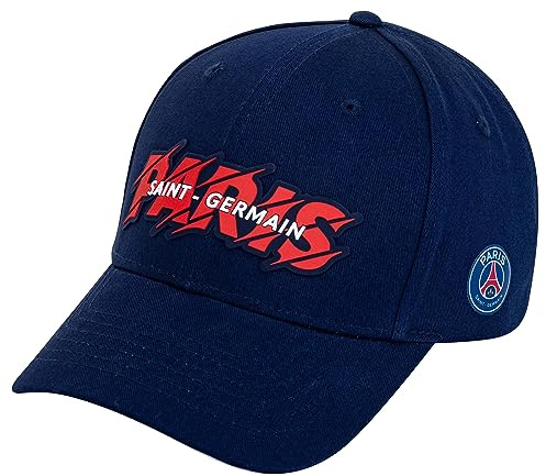 PSG Kinderkappe – offizielle Kollektion Paris Saint Germain – Größe verstellbar, blau, One size