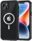 Lanhiem iPhone 14 Magnetic Case, Waterproof Dustproof Shockproof Case with Built-in Screen Protector Compatible with Magsafe, Full Body Protective Cover for iPhone 14 6.1 inch -Black
