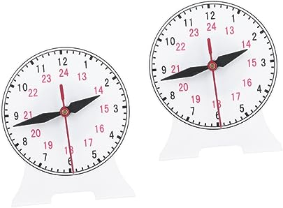 Toyvian 2st Uhrenmodell Spielzeug Herrenuhren Modell Rund Um Die Uhr Lehruhr Wahrnehmung Zeit Schimmel Requisiten Lehren Uhr Requisiten Uhrenform Werkzeug Puzzle Plastik Weiß Grundschule