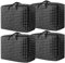4 Pcs 105L Large Storage Bag, Extra Large Moving Bag with Zips for Clothes Bedding Duvet Quilt Blankets Waterproof Moving Totes Christmas Storage Containers