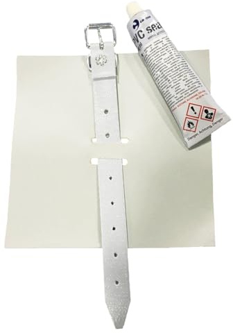 TECPLAST Kit de maintien pour bâche PVC Blanche MT - Qualité PRO - Mortaise + Sangle + Colle - Fixation de renfort pour bâche