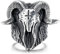GTHIC Edelstahl Schädel Satan Schafe Ringe Für Männer Gothic Anti Kreuz Dämon Teufel Ziege Kopf Baphomet Punk Ringe Schmuck größe 7