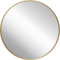 ZENIDA Round Mirror for Wall, 80x80 cm Metal Framed Circle, Large Bathroom, Gold for Living Room, Bedroom, Entryway Decor