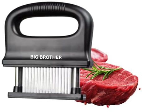 Big Brother Meat Tenderizer | 48 Stainless Steel Needle Blades Meat Tenderizer Tool | Meat Tenderizer Stapler | with Removable Bottom Tenderizer Easy to Clean.