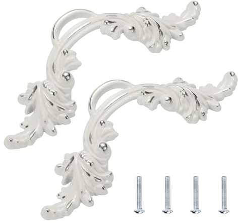 ZLLkeji Griffe Möbelgriff Antike Küchenschrank Türgriffe mit Schrauben Schrankgriffe 64mm Lochabstand Vintage Europäischer Stil für Nachttische, Truhen, Kommoden, Küchen 2 Stück