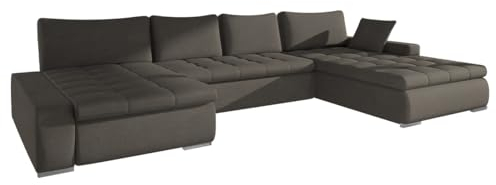 Mirjan24 Ecksofa Caro, Elegante U-Form Couch, Eckcouch mit Bettkasten und Schlaffunktion, Polsterecke, Couchgarnitur, Bettsofa für Wohnzimmer Wohnlandschaft (Velo 625)
