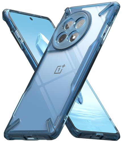 Ringke Fusion-X Compatible con Funda OnePlus 12R, Resistente a Caídas Carcasa Protetora Negra con Parachoques Resistente Impactos - Space Blue