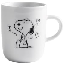 KAHLA Peanuts Becher 0,35 l Peanuts Love | weiße Kaffeetasse mit Peanuts Motiv aus Porzellan
