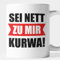 Kurwa Tasse Polen Polnische Wort Pole Poland Polin Polnische Flagge - sei nett zu mir Kurwa Kaffeebecher