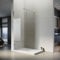 SONNI Duschwand Glas 120 x 200 cm Walk In Dusche-inklusive 150 x 90 cm Quadratische Duschtasse und Ablaufgarnitur-8 mm NANO Glas Duschtrennwand Glas