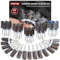 25 Stück Schleifhülsen Satz für Dremel Rotationswerkzeug mit 3mm Schaft 180/240/600/1000/1500/2000 Korn Schleifaufsätze, Schleifwalzen für Schleifen & Rosten Metallkante-Abreiben Stein Holz Schleifen