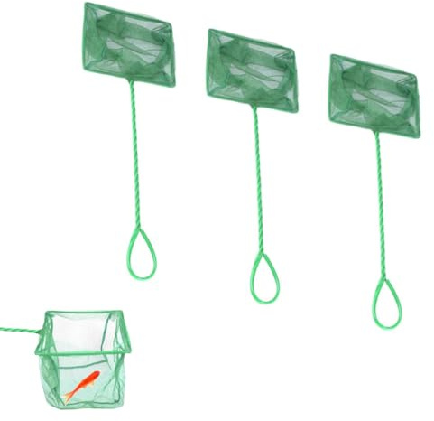 GYWHOOFT Retino per Acquario Verde 30x12CM Rete da Pesca a Maglia Fine per Pesci