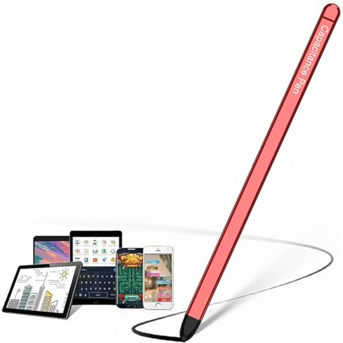 BAILI Stylus Pen per Galaxy Z Fold5/Fold6, Penne per Samsung Galaxy Z Fold6/Tab A9+/Pad, Samsung S Ultra Pen, Android/Chromebook Stylus Penna, Android Tablet Fine Point Stylus-Rosso