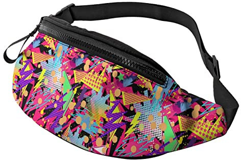 80er 90er Jahre Gürteltasche, 90er-Jahre-Stil, lustige Brusttasche, kleine Umhängetasche für Damen und Herren, Muster 3 Muster 3, Einheitsgröße, Hüfttaschen