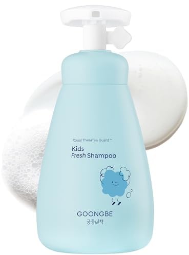 GOONGBE Frisches Shampoo für Kinder – Koreanisches Reinigendes Shampoo für Kinder – Sanfte und gründliche Reinigung für fettige und stinkende Kopfhaut – Formel ohne niedrigen pH-Wert und ohne Silikon