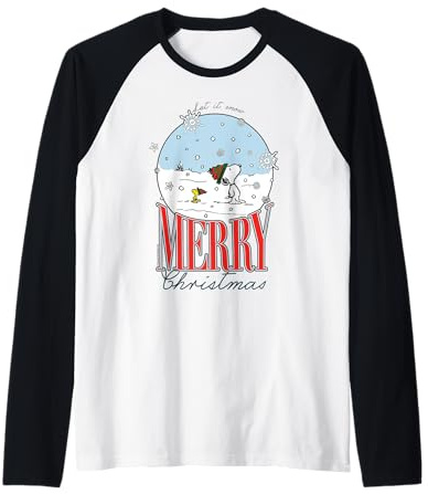 Peanuts Schneekugel Merry Christmas Raglan