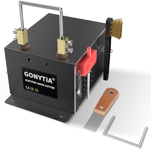 GONYTIA 30W Electric Rope Cutter, Bench Hot Knife Cutting Tool, Thermal Hot Blade with Replacement Blades for Fabric Nylon Webbing Belting Ribbon Braid