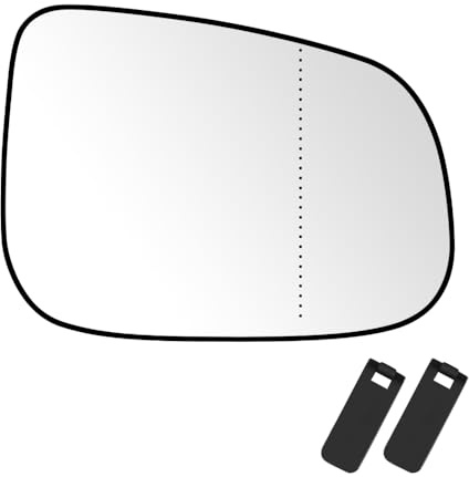 SENZEAL Spiegelglas Beifahrerseite Beheizbar mit Trägerplatte für Volvo C30 C70 2010-2013 S40 V50 2010-2012 S60 V60 2010-2018 S80 2009-2016 V40 2012-2019 V70 2008-2016 Außenspiegel Glas Ersatz Rechts