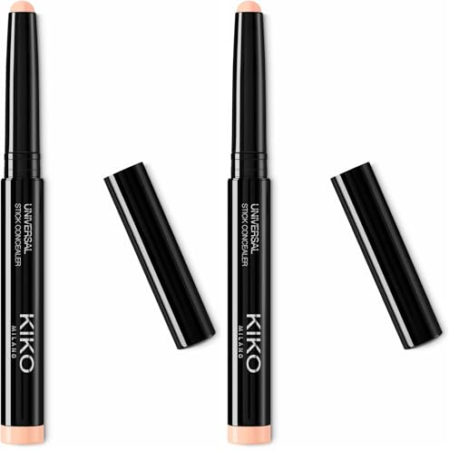 KIKO Milano Universal Stick Concealer 04, Correcteur Crémeux En Stick, Produit Longue Tenue, Jusqu’À 24 Heures (Lot de 2)