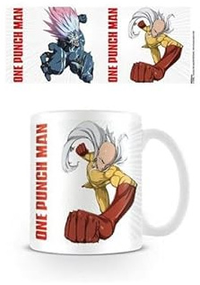 Born To Vape presente One Punch Man - Mug 315ml - Saitama vrs Boros et son sticker BTV exclusif collectionnable