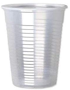 Plastic Disposable Water Cups Strong Drinking Tumbler Glasses Clear and White Cups 7 Ounce (4000 Cups, Clear)
