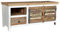 Woodkings® TV-Bank Perth weiß, 2türig, recyceltes Massivholz antik, TV-Unterschrank Vintage, Design TV-Möbel Schublade Holzmöbel
