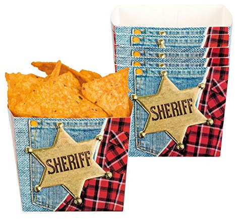PARTY DISCOUNT Schale Wild West Sheriff, 400 ml, 6 St.