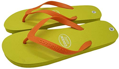 Infradito da Uomo Donna Unisex Sandali Mare Spiaggia Ciabatte Novita' (41 EU, Lime - Arancio)