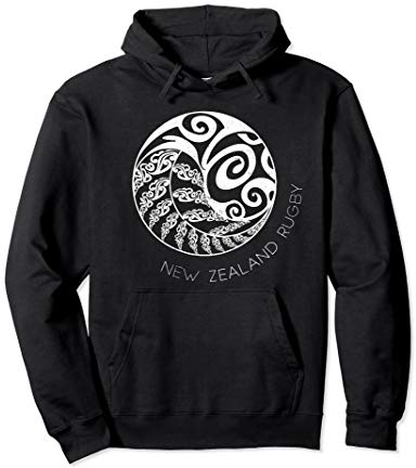 Neuseeland Rugby - Maori Inspiriert Kiwi & Silberfarn Pullover Hoodie