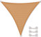 CelinaSun Sonnensegel inkl Befestigungsseile HDPE Basic Dreieck gleichseitig 3 x 3 x 3 m sandbeige Sonnenschutz atmungsaktiv