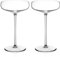 DIAMANTE Champagne Cocktail Saucers Pair - ‘Elegance’ Collection Undecorated Crystal - Set of 2