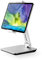 QinCoon Soporte Tablet, Soporte Ajustable de Aluminio de Alta Resistencia, Stand Plegable Giratorio de 360°, Adecuado para iPad, Samsung Tab, Kindle (4,7-13) (Plata)