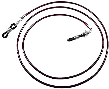 Hawhy Brillenband aus starkem Material in vielen modischen Farben für alle Arten von Brillen geeignet,mit extra Anti Rutsch Öse die hält (Cocobraun)