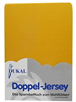 Dukal | Spannbettlaken für Laufgitter Krabbelgitter Laufstall | 100x100 cm | aus hochwertigem DOPPEL-Jersey | 100% Baumwolle | Farbe: Gold