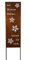 Schild Spruchtafel Gartenschild Edelrost rostige Gartendeko 115cm Edelrost (Wo Blumen blühen)