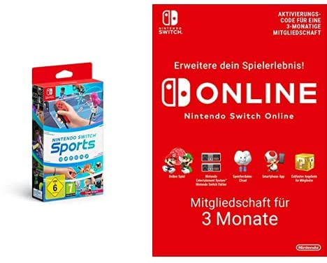 Nintendo Switch Sports (inkl. Beingurt) - [Nintendo Switch] + Nintendo Switch Online Mitgliedschaft - 3 Monate | Switch Download Code